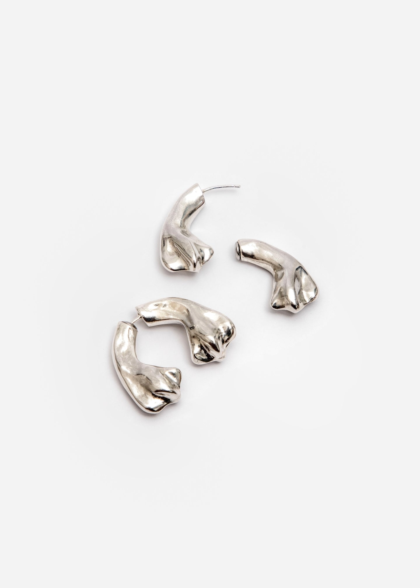Aretes the maxi petal curve plata