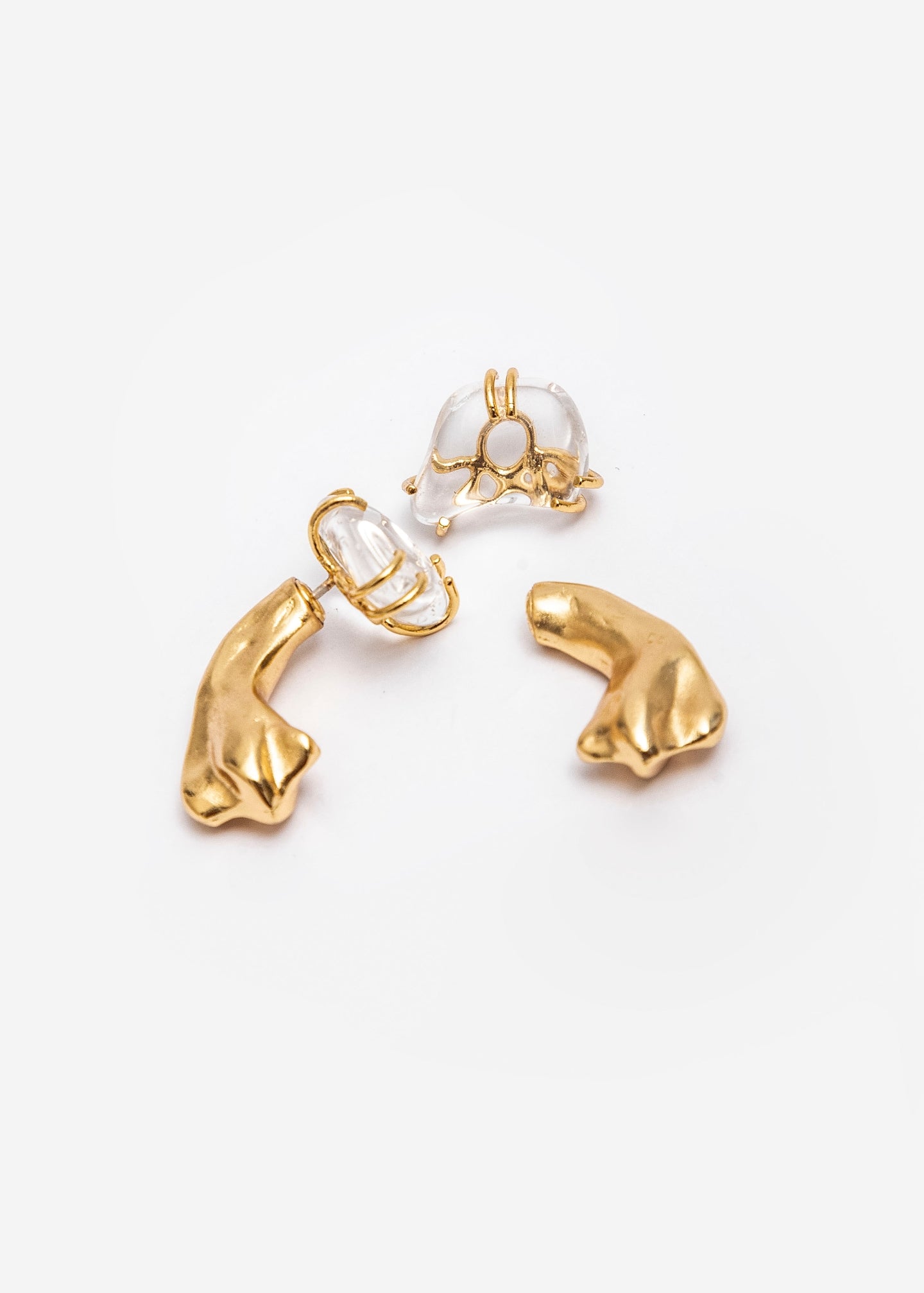 Aretes Maxi Petal curve Cuarzo