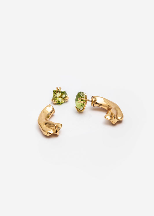 Aretes the mini peridoto petal curve