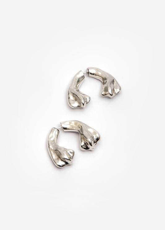 Aretes the maxi petal curve plata