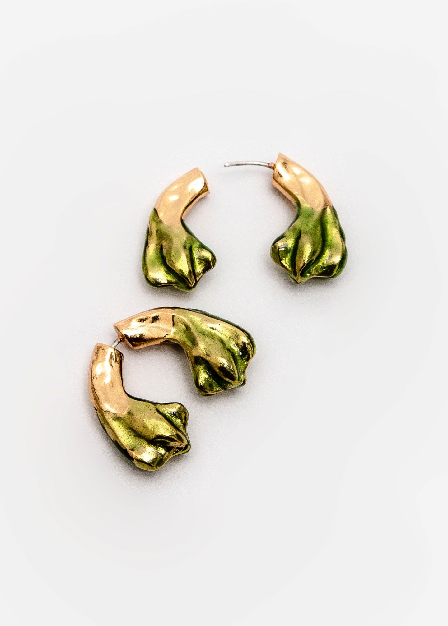 Aretes The Petal curve Maxi greeny