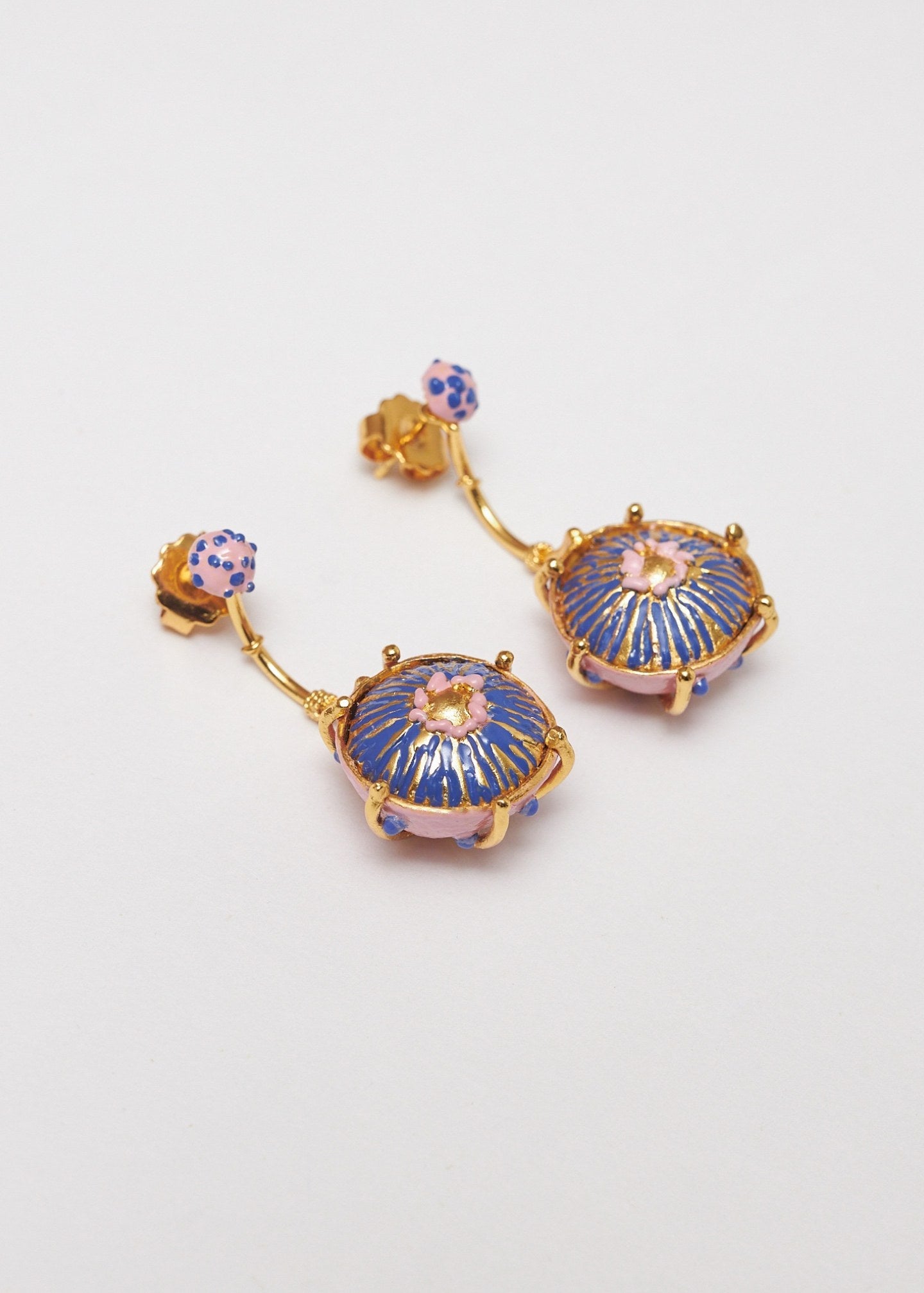 Aretes Sombreritos Largos Azul