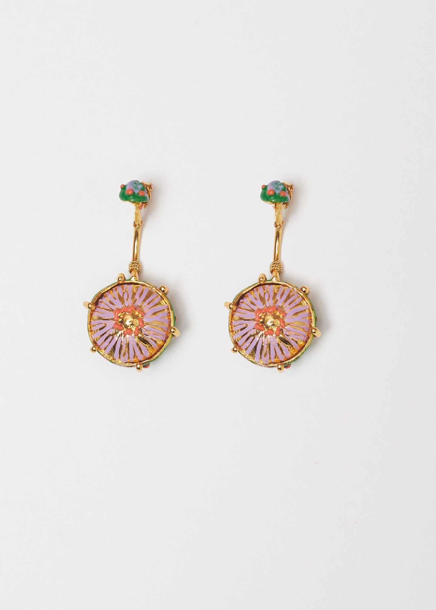 Aretes Maxi Sombrerito verde