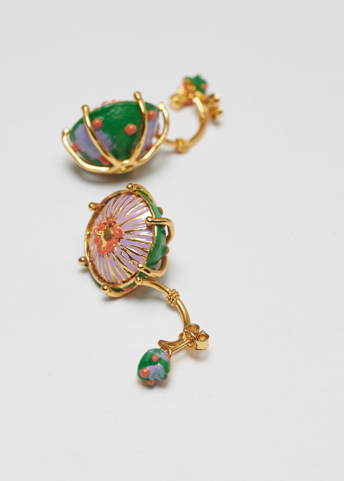 Aretes Maxi Sombrerito verde