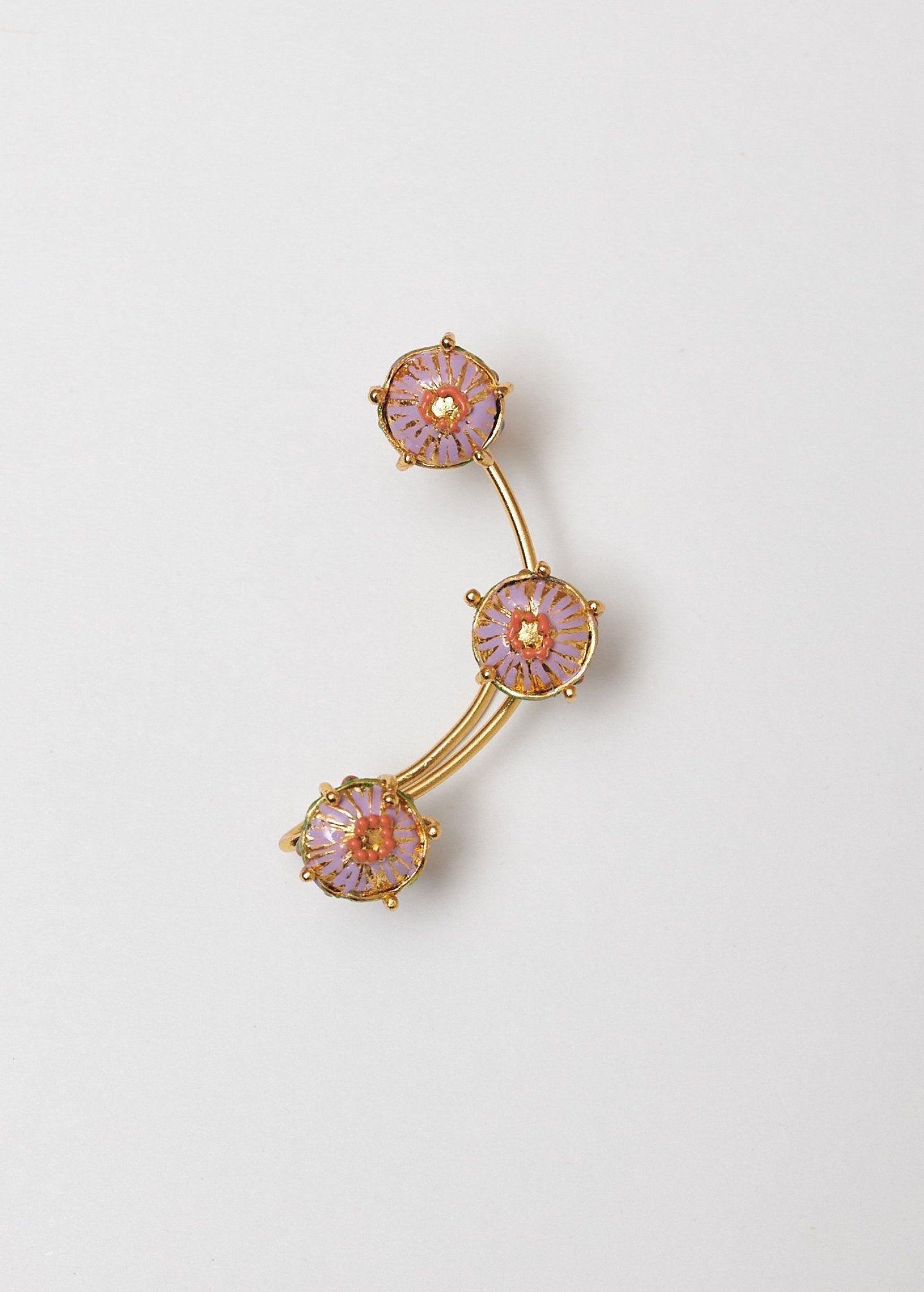 Earcuff viaje con sombrerito verde (Der.)