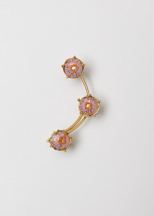 Earcuff viaje con sombrerito verde (Der.)