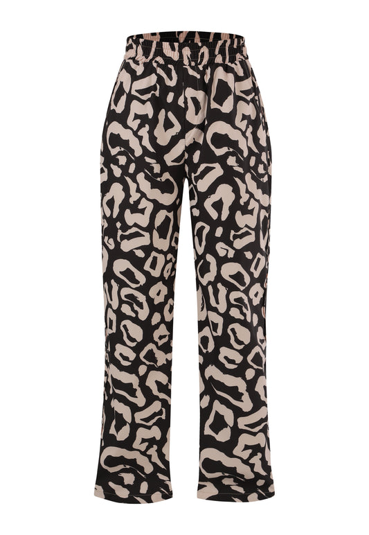 Black Leopard Pant