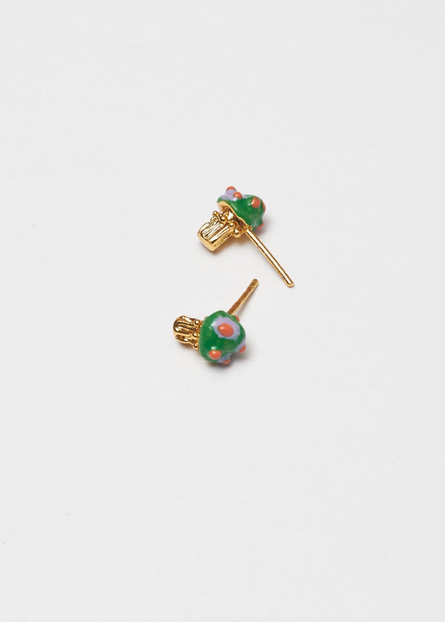 Aretes Seticas verde lila