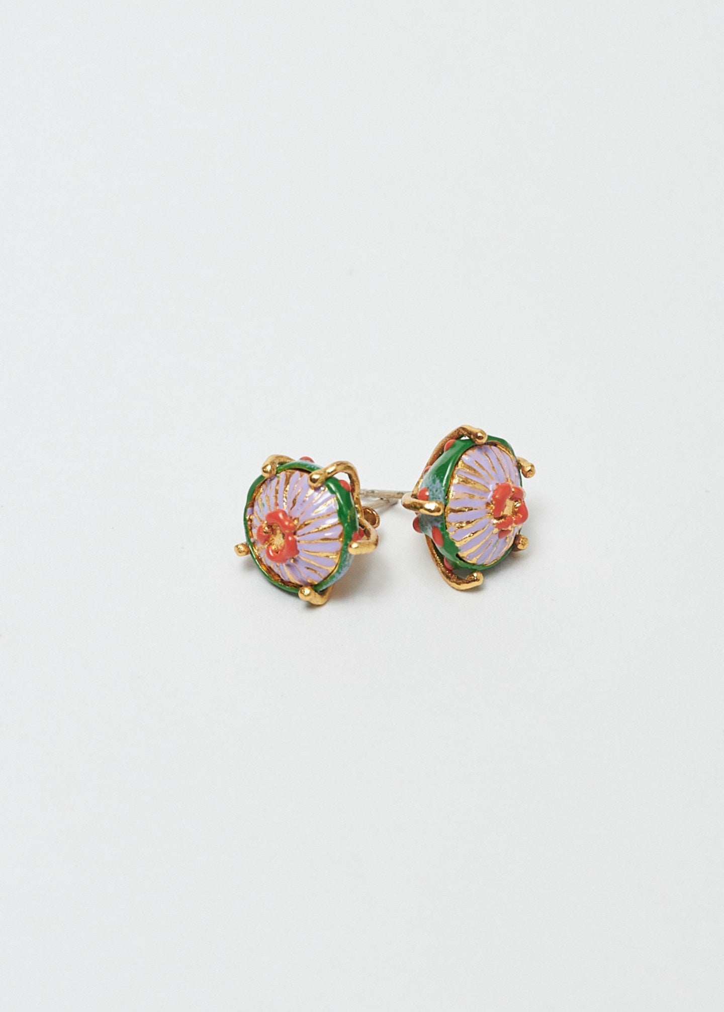 Aretes mini sombrerito verde