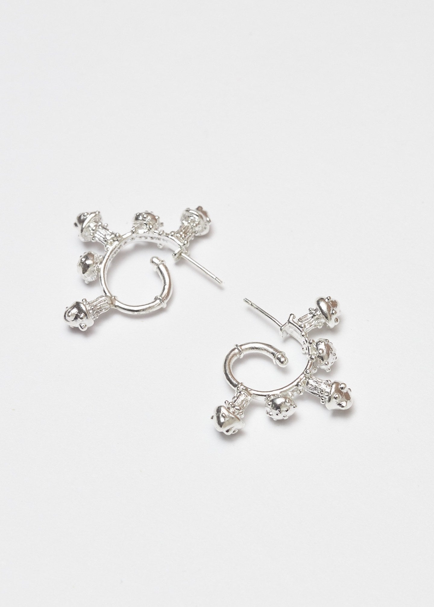 Candongas Jardin Setas plata