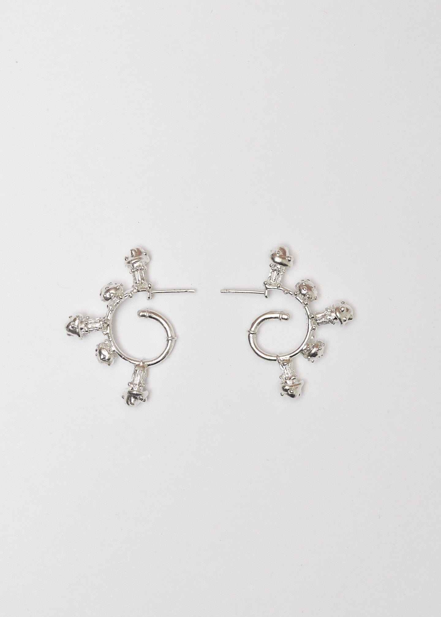 Candongas Jardin Setas plata